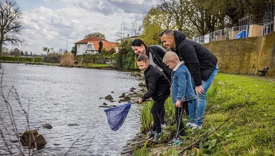 Raam natuurstrook natuurvriendelijke oevers, amfibieënpoelen